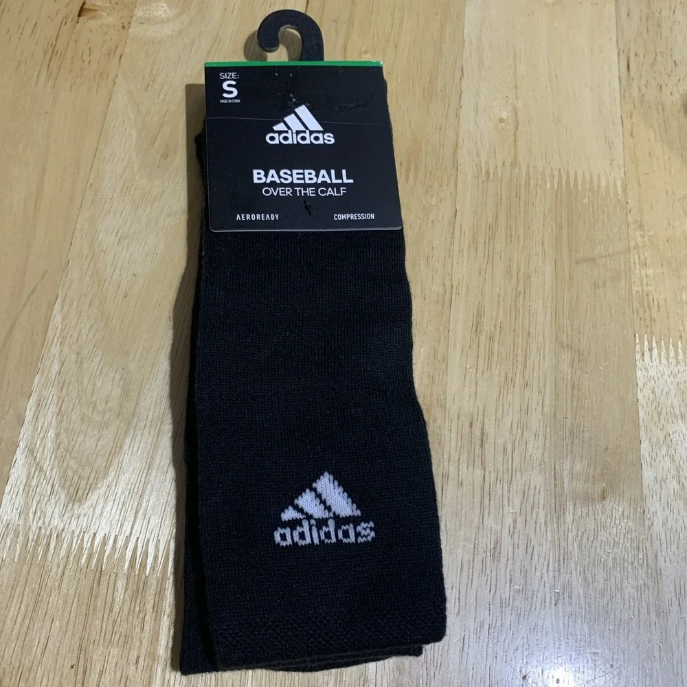 Adidas Baseball Over The Calf Aeroready Compression Socks Size S Black-NWT